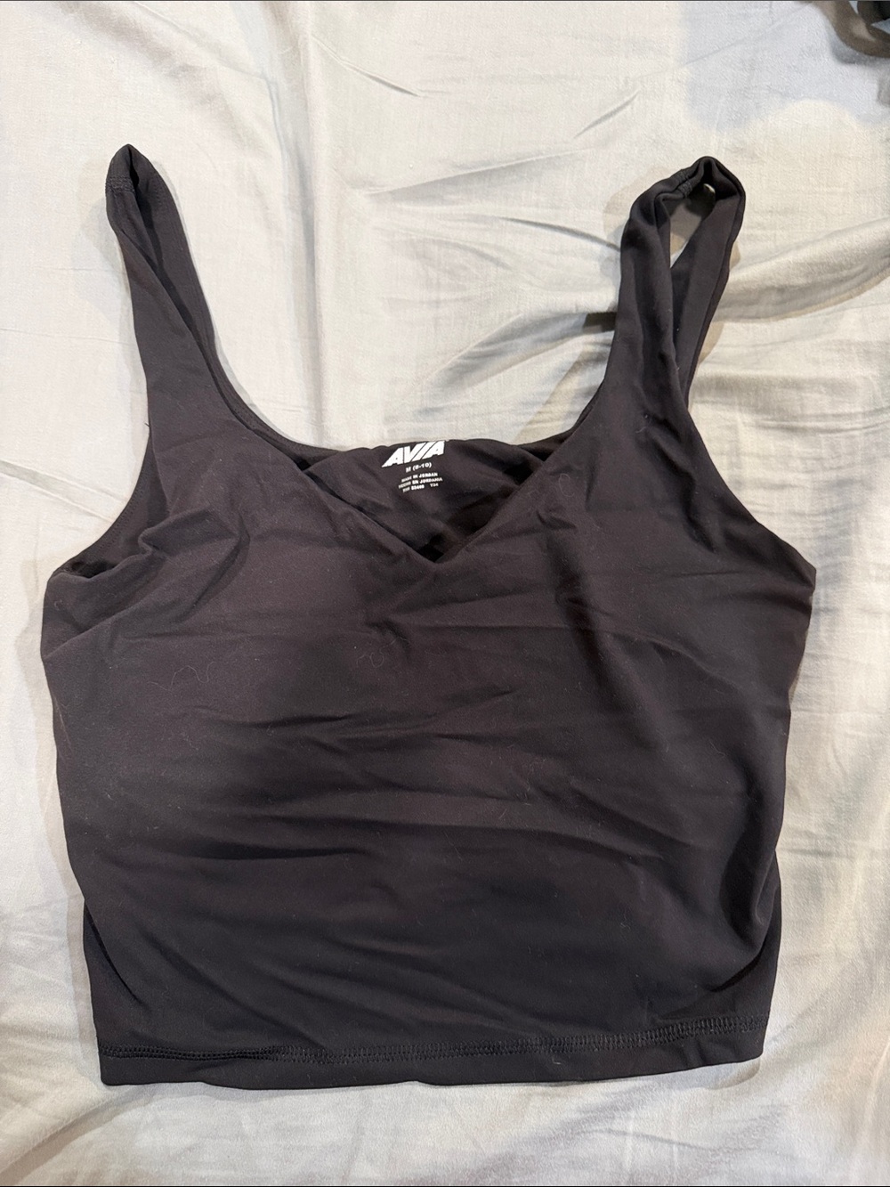 Avia Black Stretch Athletic Crop Tank